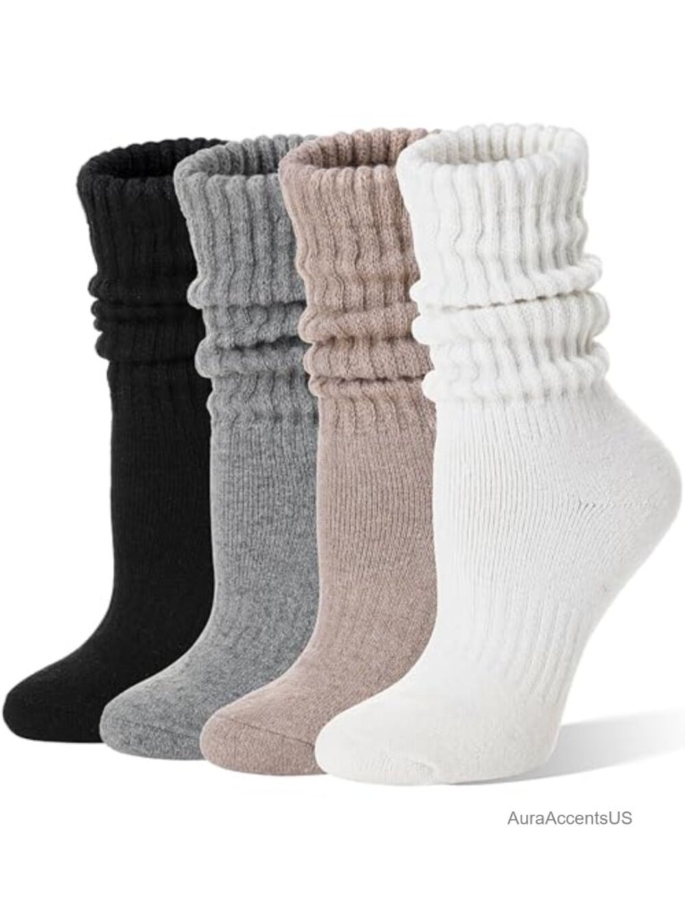 Merino Wool Slouch Boot Socks Thermal Warm Winter Thick Scrunch Crew